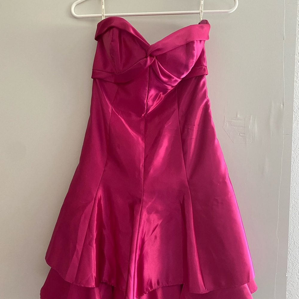 Elegant Strapless Pink Dress